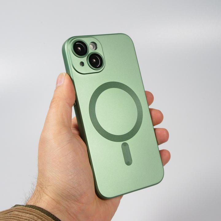 Produktbild PhoneLook Hülle Gummi weich mit Kameraschutzglas MagSafe (Apple iPhone 15 Plus)