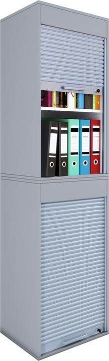 Actual product image VCM Office cabinet filing cabinet roller shutter cabinet wood "Aktos XL" (50 x 40 x 186 cm)