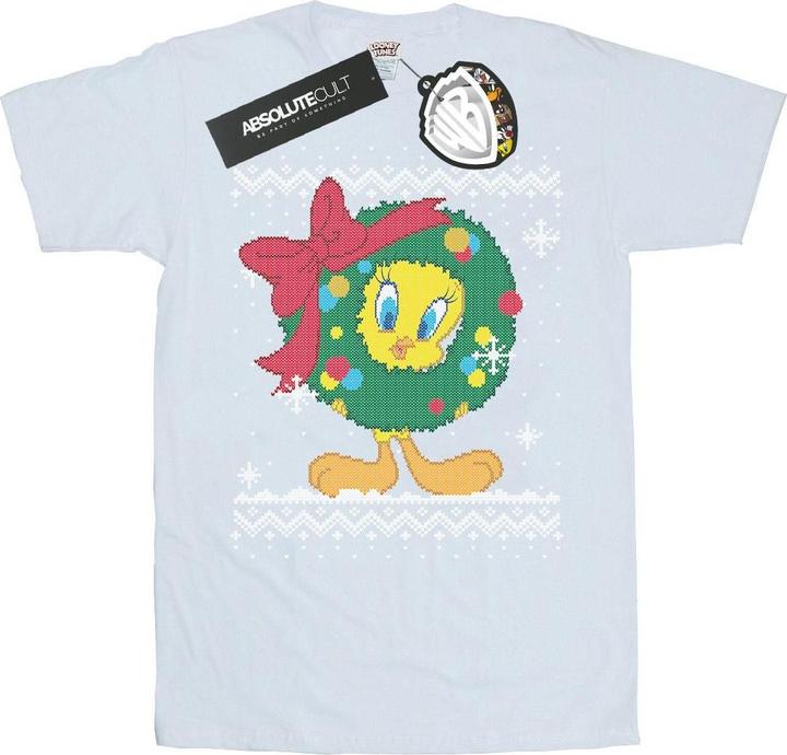 Produktbild Looney Tunes Tweety Pie Christmas Fair Isle TShirt (L)