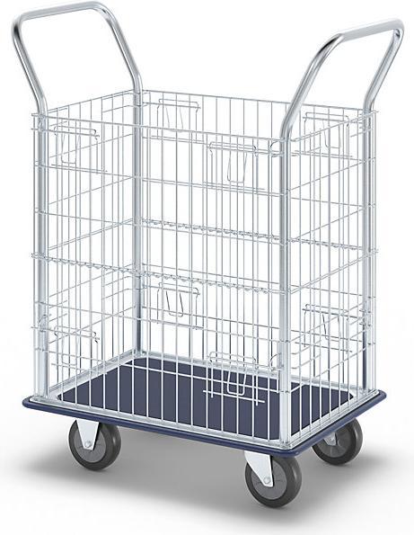 Actual product image kaiserkraft Grid trolley, galvanized side grids (220 kg)