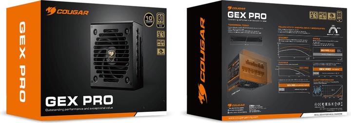 Actual product image Cougar Netzteil GEX PRO 750W ATX3.1 / 80 Plus Gold / Modular (650 W)