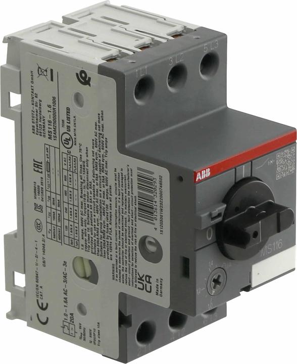 Image du produit ABB Disjoncteur-moteur MS116 - 1,6