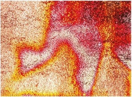 Actual product image Ami Impact metal Schabin flamed red, 10 sheets imitation (10 x)