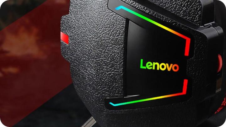 Actual product image Lenovo HU85 gaming headset (black) (Cable)