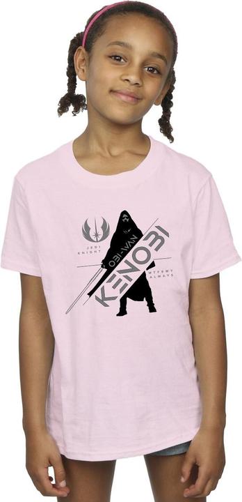 Actual product image Star Wars Girls Obi-Wan Kenobi Jedi Knight Cotton T-Shirt (104)