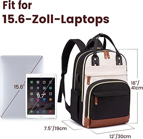 Produktbild Only-Bags.Store Laptop Rucksack 15.6 Zoll Schulrucksack Teenager Wasserdicht Schultasche Anti-Diebstahl mit