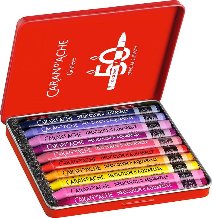 Produktbild Caran d'Ache Neocolor II watersoluble Wax Special Edition in Metallschachtel (Mehrfarbig, 10 x)