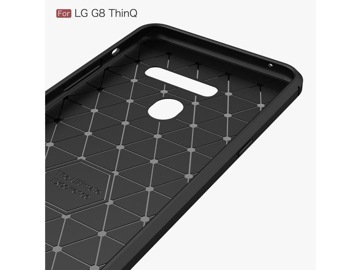 Actual product image Screenguard LG G8 ThinQ Cover Carbon Brushed Soft TPU (G8 ThinQ)