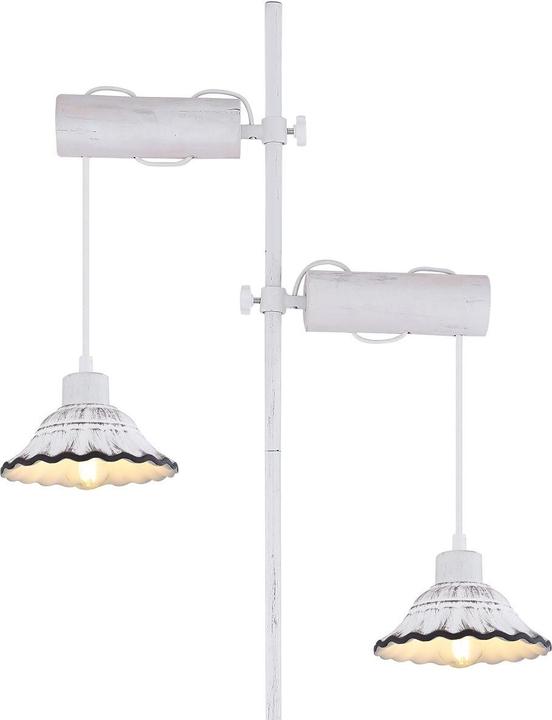 Produktbild Globo Stehlampe Metall weiss getüncht, 54050-2S (E27)