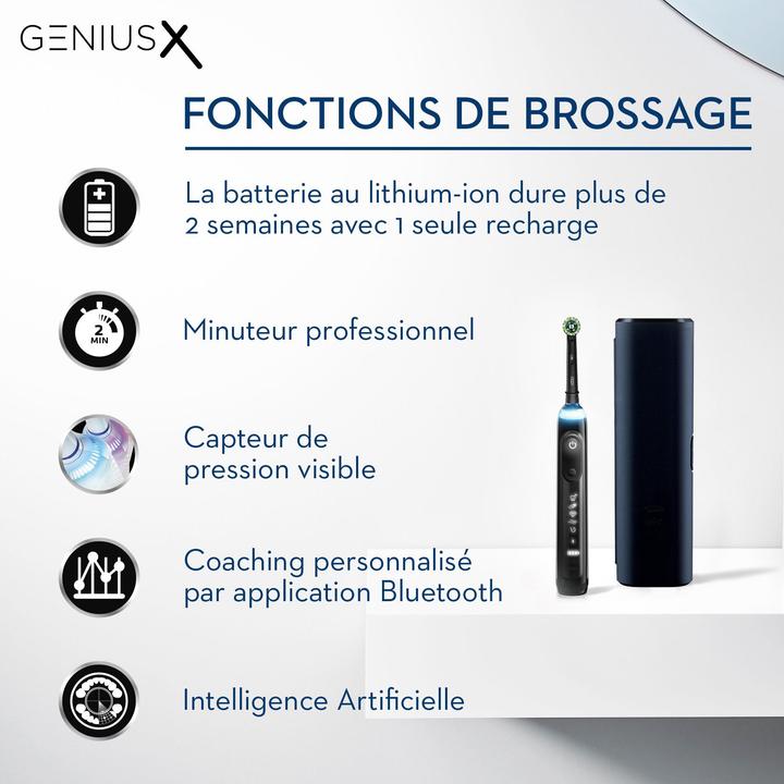 Actual product image Oral-B Genius X Electric Toothbrush Black (Oscillating toothbrush)