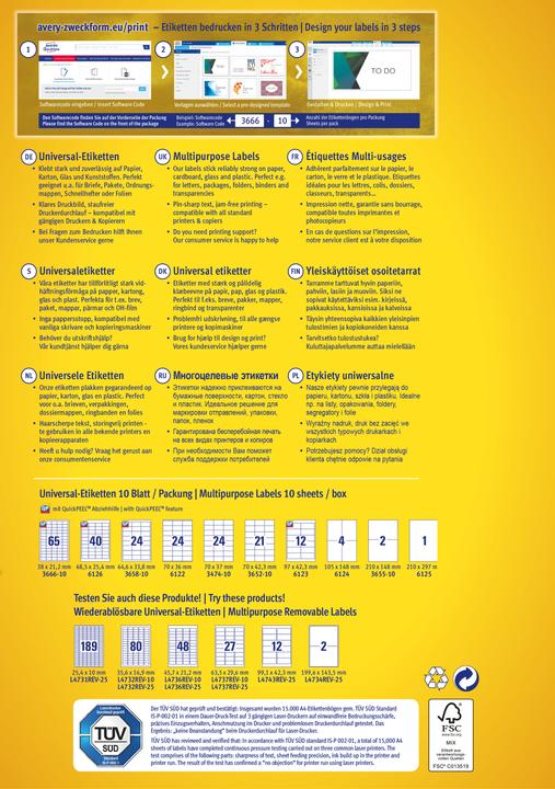 Actual product image Avery Labels, Home Office, Kleinpackung
