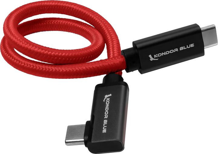 Kondor Blue USB C to USB C Cable for SSD Recording & Charging - 8K Data and Power Delivery (Right An (USB 3.1)