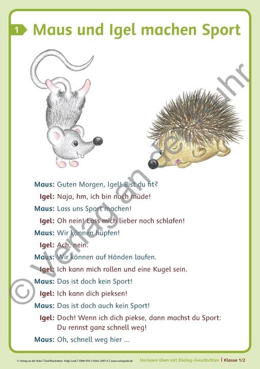 Produktbild Vorlesen üben mit Dialog-Geschichten Klasse 1/2. Textkarten (Deutsch, Katja Lenk, 2015)
