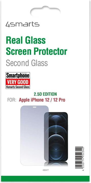 Actual product image 4smarts Second Glass 2.5D (1 Piece, Apple iPhone 12, Apple iPhone 12 Pro)