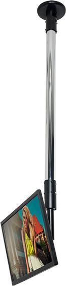 Immagine prodotto Btech B-TECH Flat Screen Ceiling / Desk Mount with Tilt & Swivel (VESA 100) - 1m Ø50mm Pole BT7553-100/BC (Soffitto, 28", 23 kg)