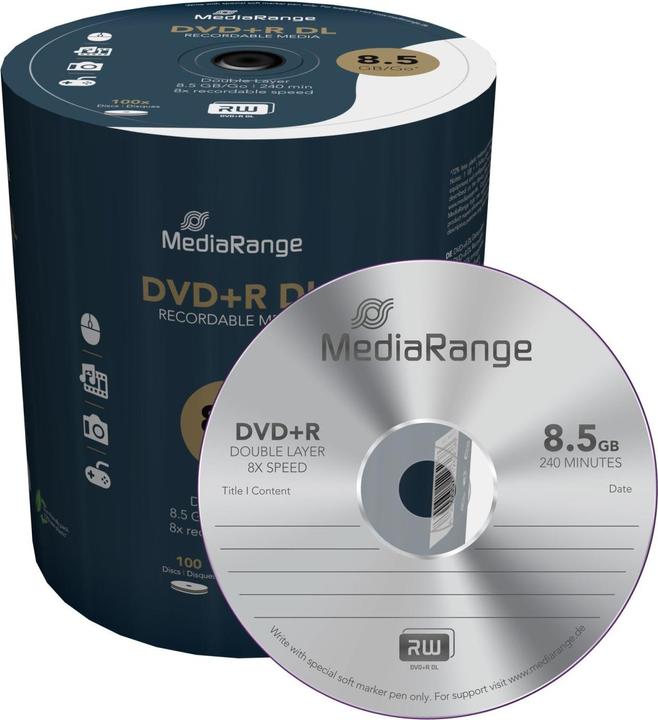 Actual product image MediaRange DVD+R 8.5GB Double Layer (100 x)