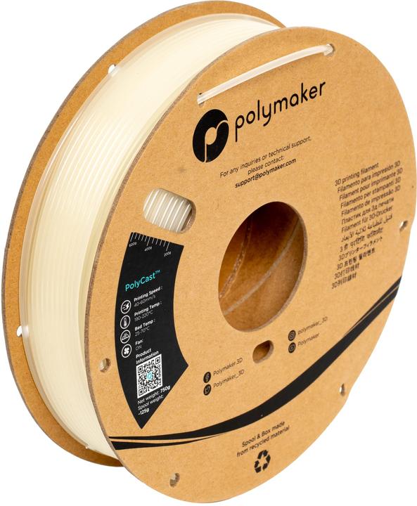 Produktbild Polymaker Polycast PVB Natural 1.75mm 750g (PVB, 1.75 mm, 750 g, Beige)