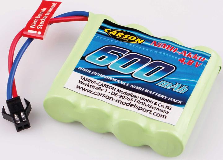 Image du produit Carson batterie de rechange nimh 4,8v 600mah connecteur jst (4.80 V, 600 mAh)