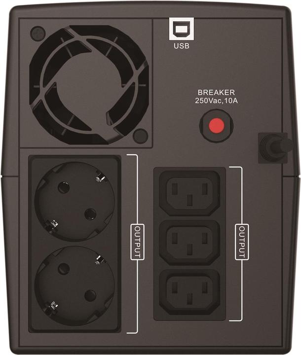 Produktbild Conceptronic ZEUS USV 2200VA 1320W 3xIEC+2xSchuko HID,USB (2200 VA, 1320 W, Line-Interaktiv USV)