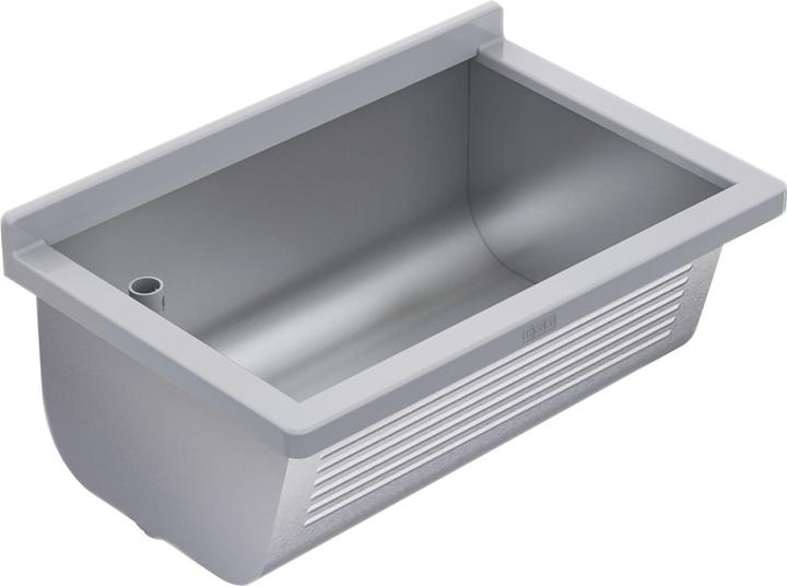 Franke CA210/7N Wand-Ausgussbecken Waschbecken Ablauf links Edelstahl satiniert (460 mm, 700 mm)