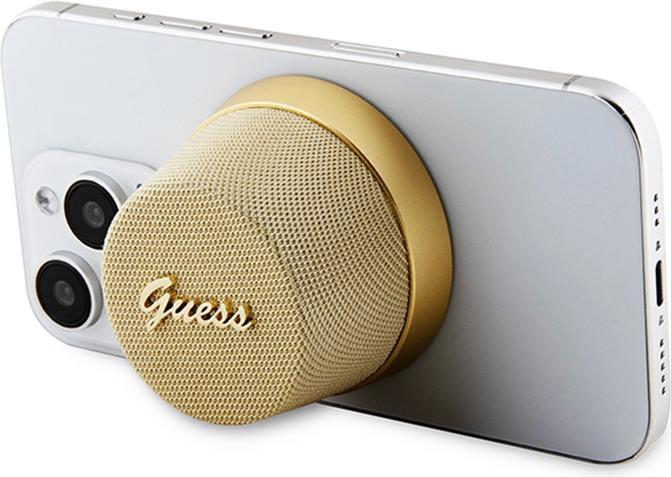 Actual product image Guess głośnik Bluetooth GUWSC3ALSMD Speaker Stand złoty/gold Magnetic Script Metal (12 h)