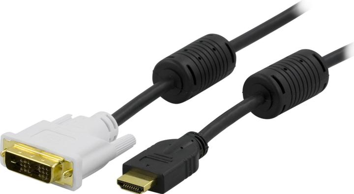 Immagine prodotto Deltaco Cavo da HDMI a DVI Full HD a60Hz 0,5m bianco/nero (0.50 m, HDMI)