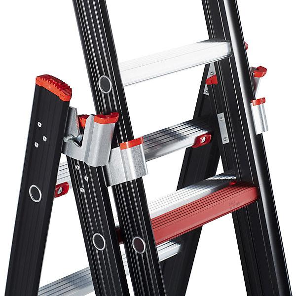 Immagine prodotto Altrex Scala multiuso NEVADA, 3 elementi, nero, 3 x 12 pioli. (Scaletta multiuso, 216 cm)