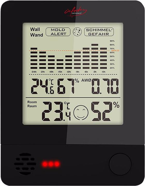 Actual product image Infactory 2in1 Thermometer & Hygrometer with Mold Alarm