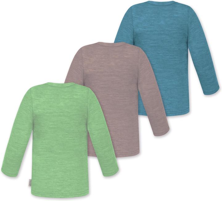 Image du produit Normani Lot de 3 manches longues bébé mérinos "Taupo" - 9475 (68)