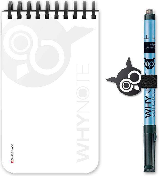 Actual product image Whynote Bloc-note effaçable blanc de poche - (9 x 15 cm)