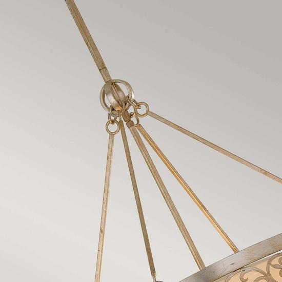 Immagine prodotto Elstead Lighting Lampada a sospensione Arabesque E27 a 4 pieghe in foglia d'argento patinata (E27)