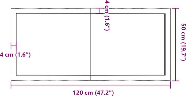 Produktbild VidaXL Aneta (120 x 50 x 4 cm)