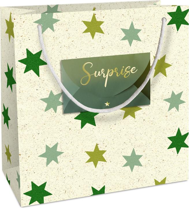 Produktbild Zishka Tragetasche Weihnachten Graspapier Iceland Forest mit Umschlag (Geschenktüte, 1 x)