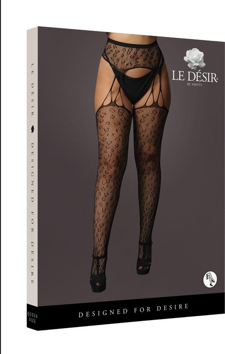 Produktbild Le Désir Suspender Leopard Pantyhose - OSX (One Size)