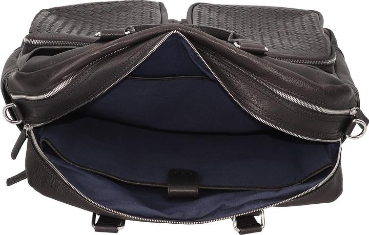 Actual product image Bugatti Woven briefcase leather 48 cm