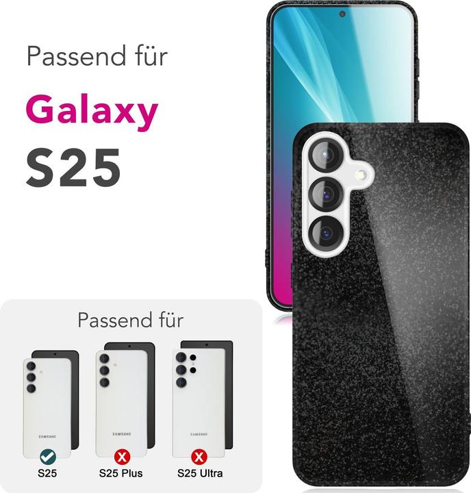 Produktbild Nalia ShinePop - Stabile Glänzende Glitzer Hülle - Glamour Glitter Cover (Samsung Galaxy S25)
