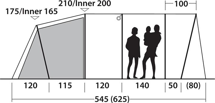 Actual product image Outwell Denver 5 (Tunnel tent, 25.70 kg, 5 persons)