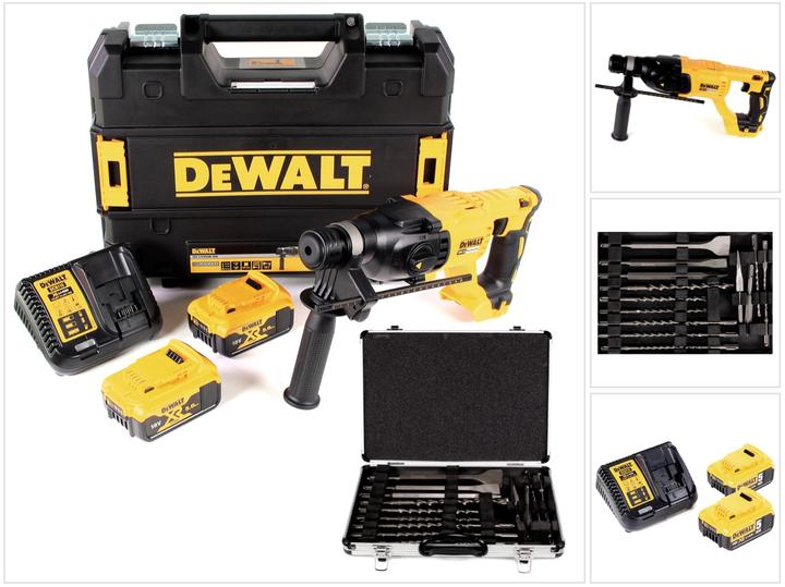 Actual product image DeWalt DCH 133 P2 Cordless combi hammer 18V 2.6J SDS plus Brushless + 2x battery 5.0Ah + charger + TSTAK (Rechargeable battery operated)