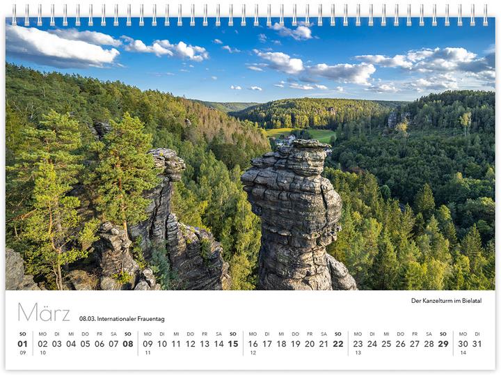 Actual product image Kalender Schsische Schweiz kompakt 2026 (21 x 15 cm, German)