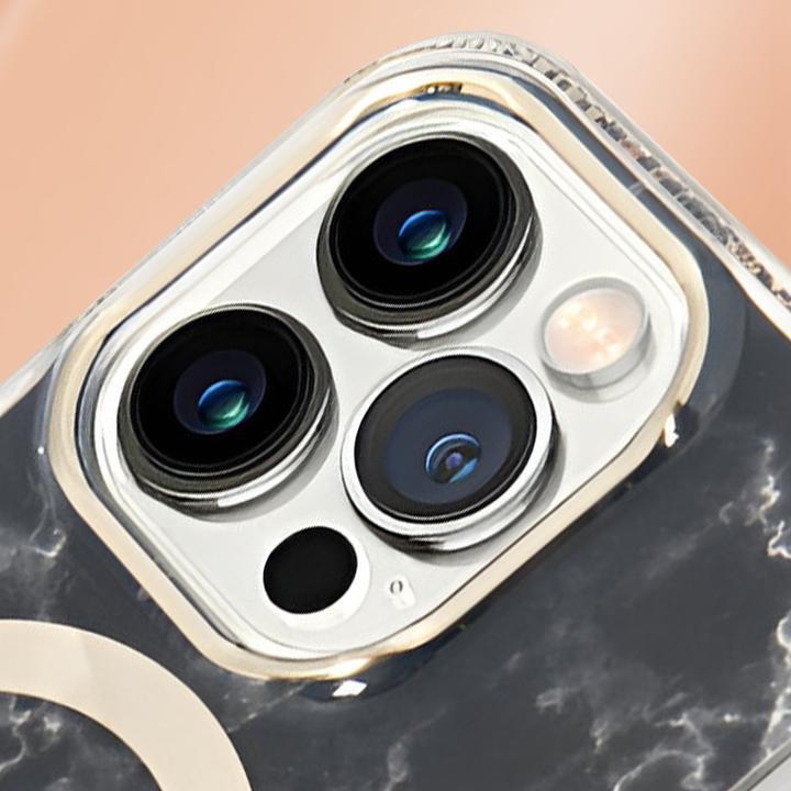 Actual product image Guess Zestaw GUBPP14LHMEACSK Case+ Charger iPhone 14 Pro 6.1" czarny/black hard case Marble MagSafe (Apple iPhone 14 Pro)