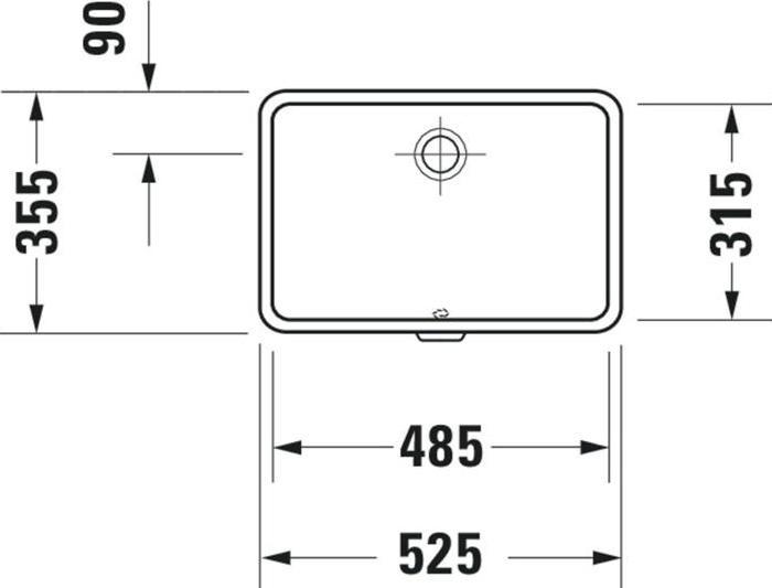 Image du produit Duravit Vasque à encastrer VERO avec lavabo et cuvette 485x315mm sans robinetterie blanc (315 mm, 485 mm)