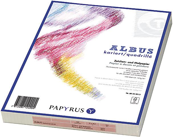 Produktbild Papyrus ALBUS - Zeichen- und Malpapiere (A4, Kariert)
