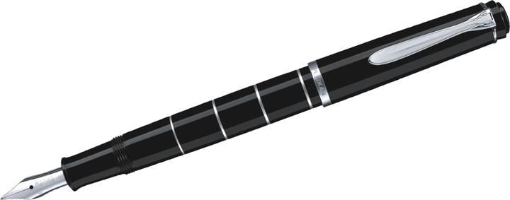Actual product image Pelikan M215 Fountain Pen Black/Rings M Case (Rings, Black, 1 x)