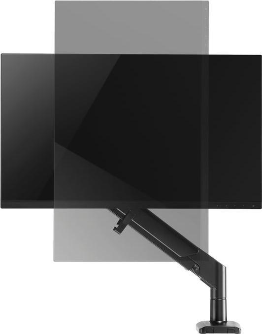 Actual product image Ergo Office Black Monitor Desk Mount, Gas Spring, 17"-32", 9kg, ER-405B (Table, 32.01")