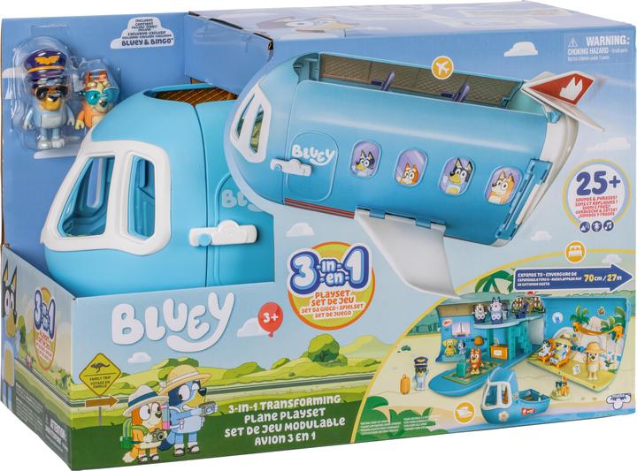 Immagine prodotto Moose Bluey trasforma il playset Holiday 3in1 aereo-barca-albergo