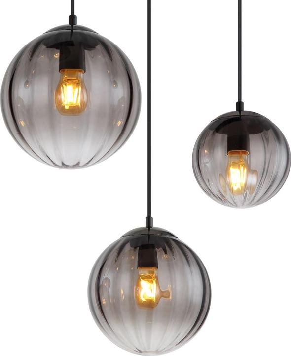 Immagine prodotto Globo Lampada A Sospensione In Metallo Nero Opaco, 6xe27 (E27)