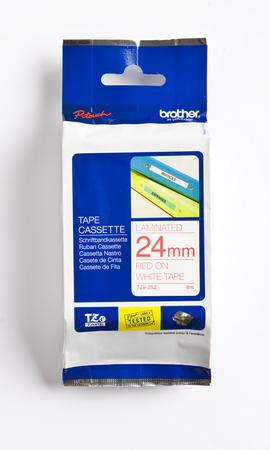 Actual product image Brother Laminated tape (2.40 cm, Red, White)