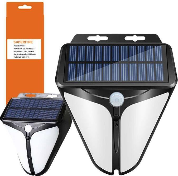 Actual product image Superfire Solar lamp FF11-F, 6W, 280lm, 1500mAh (280 lm, IP54)