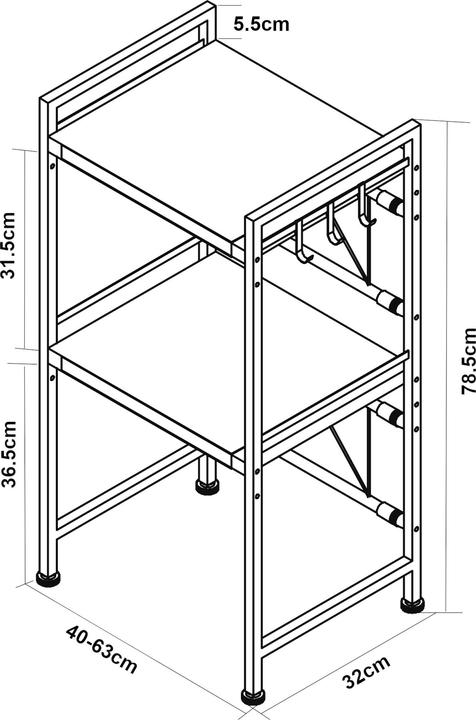 Actual product image En.Casa Sorsele (63 x 32 x 78.5 cm)