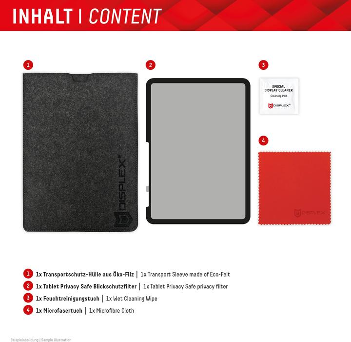 Actual product image Displex Tablet Privacy Safe, Tablet Blickschutzfolie (1 Piece, iPad 10.9 (2022), iPad Air 11 2024 (M2), iPad Air 11 2025)